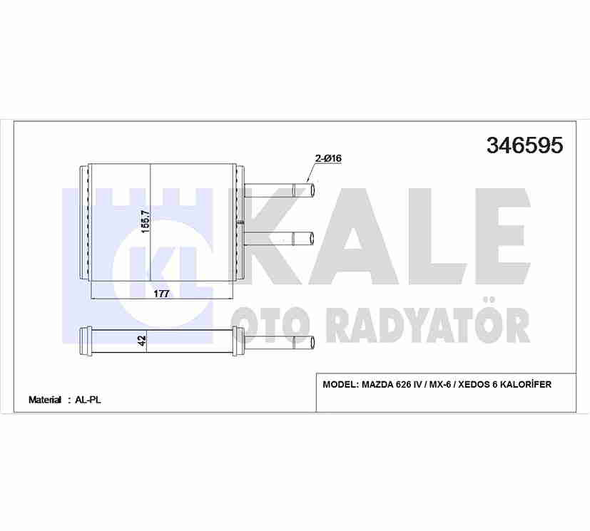 Mazda 626 Kalorifer Radyatörü